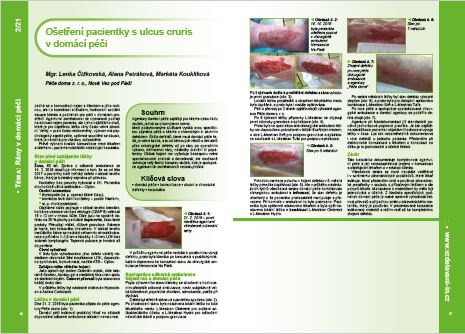 Ošetření pacientky s ulcus cruris v domácí péči